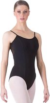 Dancer Dancewear® Balletpak meisje | "La Danza" | In het zwart | Met Mesh en spaghettibandjes | Maat 134/140 - 10 Jaar