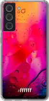 6F hoesje - geschikt voor Samsung Galaxy S21 FE -  Transparant TPU Case - Colour Bokeh #ffffff