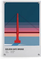 Walljar - Golden Gate Bridge United States - Muurdecoratie - Plexiglas schilderij