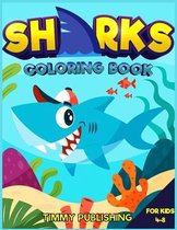 Sharks Coloring book for kids 4-8