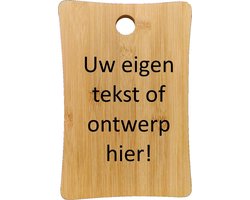 Gepersonaliseerde snijplank - eigen tekst of afbeelding -bamboe - te personaliseren met eigen tekst of ontwerp - S