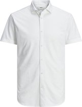 Jprblaplain Pique Shirt S/s 12188091 White/slim Fit