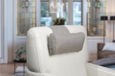 Finlandic hoofdkussen F02 wasbaar camel beige voor relax fauteuil- luxe nekkussen met contragewicht voor sta op stoel- comfortabele stoffen hoofdsteun- in hoogte verstelbaar - voor