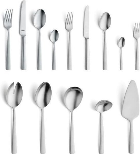 Set de couverts Amefa Ventura de 60 pièces pour 6 personnes - Couleur argent mat