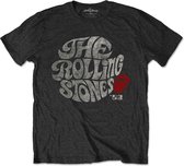 The Rolling Stones Heren Tshirt -2XL- Swirl Logo '82 Eco Zwart