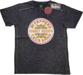 The Beatles Heren Tshirt -S- Sgt Pepper Drum Zwart