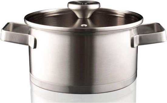 GOLDMANN Diepe Koekenpan van Gegoten Aluminium, Keramische Marmeren Antiaanbaklaag, met Glazen Deksel, Inductie, Vaatwasserbestendig, PFOA-vrij (Grijs, 24 CM