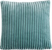 Set van 2 Alanya velvet rib sierkussen Mineral blauw 45 x 45 cm