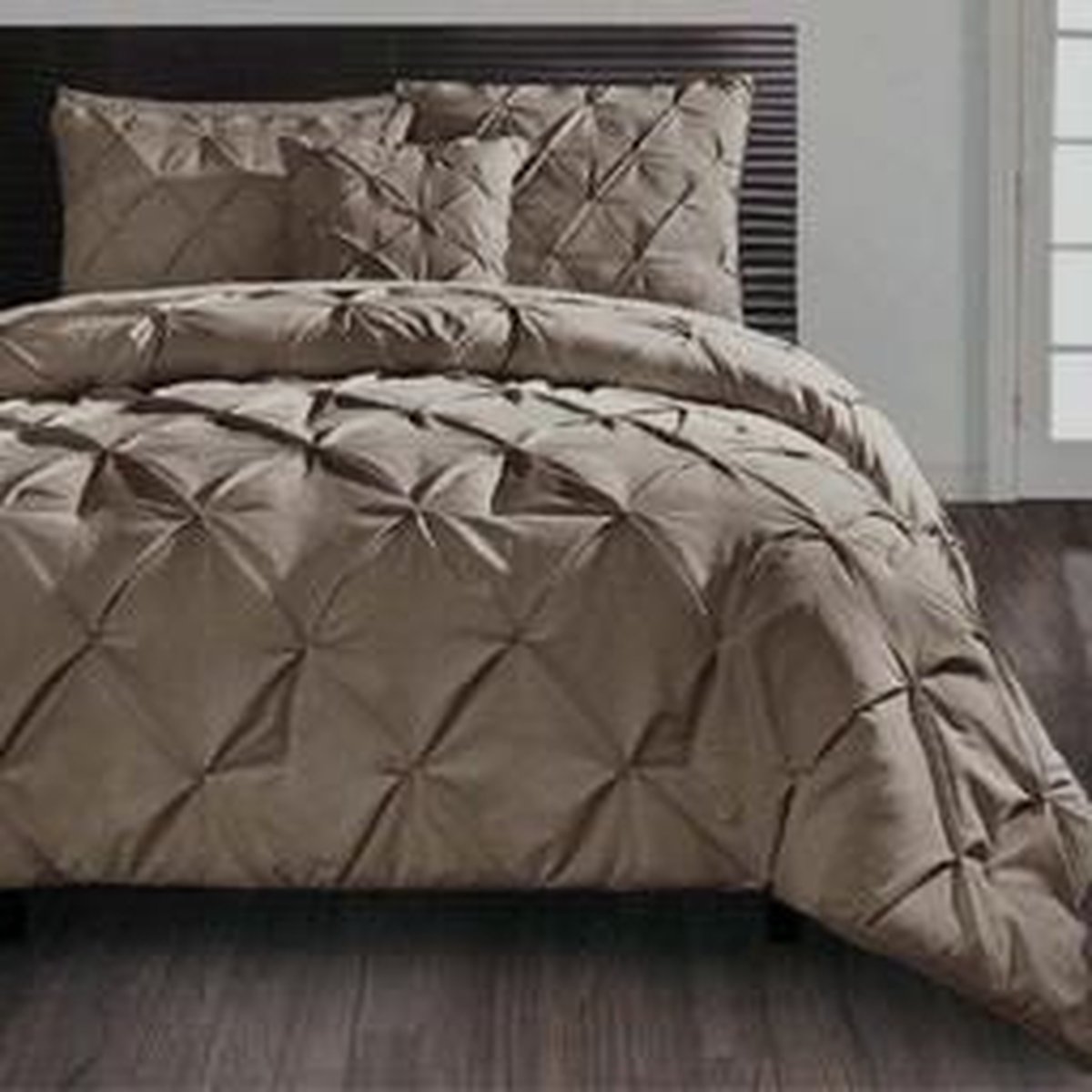 Dekbedovertrek Monte Carlo Taupe 200 x 200/220 cm - 2 persoons