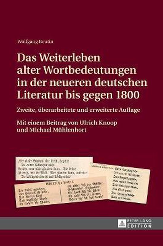 Das Weiterleben alter Wortbedeutungen in der neueren deutsch ... - cover