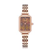 Longbo - Meibin - Dames Horloge - Rosé/Bruin - Ø 21mm (Productvideo)