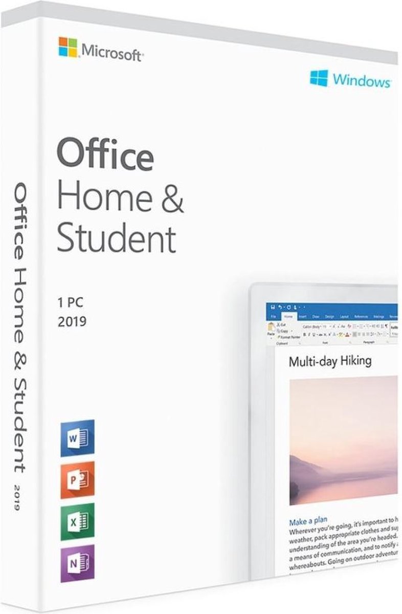 Microsoft Home & Student 2019 - Nederlands - Eenmalige aankoop