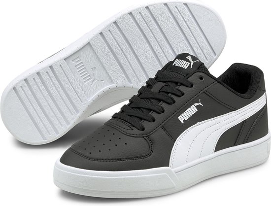 PUMA Caven Jr Unisex Sneakers - Puma Black-Puma White - Maat 38.5 | bol.com