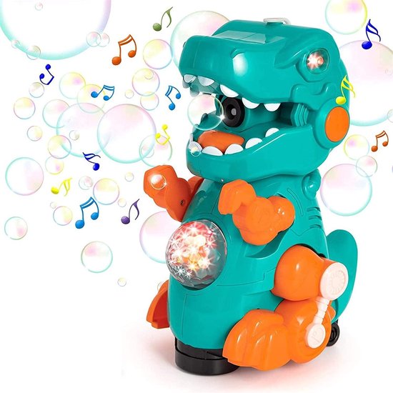 bellenblaas speelgoed | Dinosaurus bubbelmachine - groen | bellenblazer |  elektrische... | bol