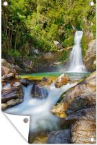 Tuinposters buiten Waterval in het Nationaal park van Abel Tasman - 60x90 cm - Tuindoek - Buitenposter