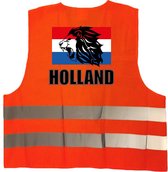 Holland hesje reflecterend - met leeuw en Nederlandse vlag - EK / WK / Holland supporter kleding - veiligheidshesje