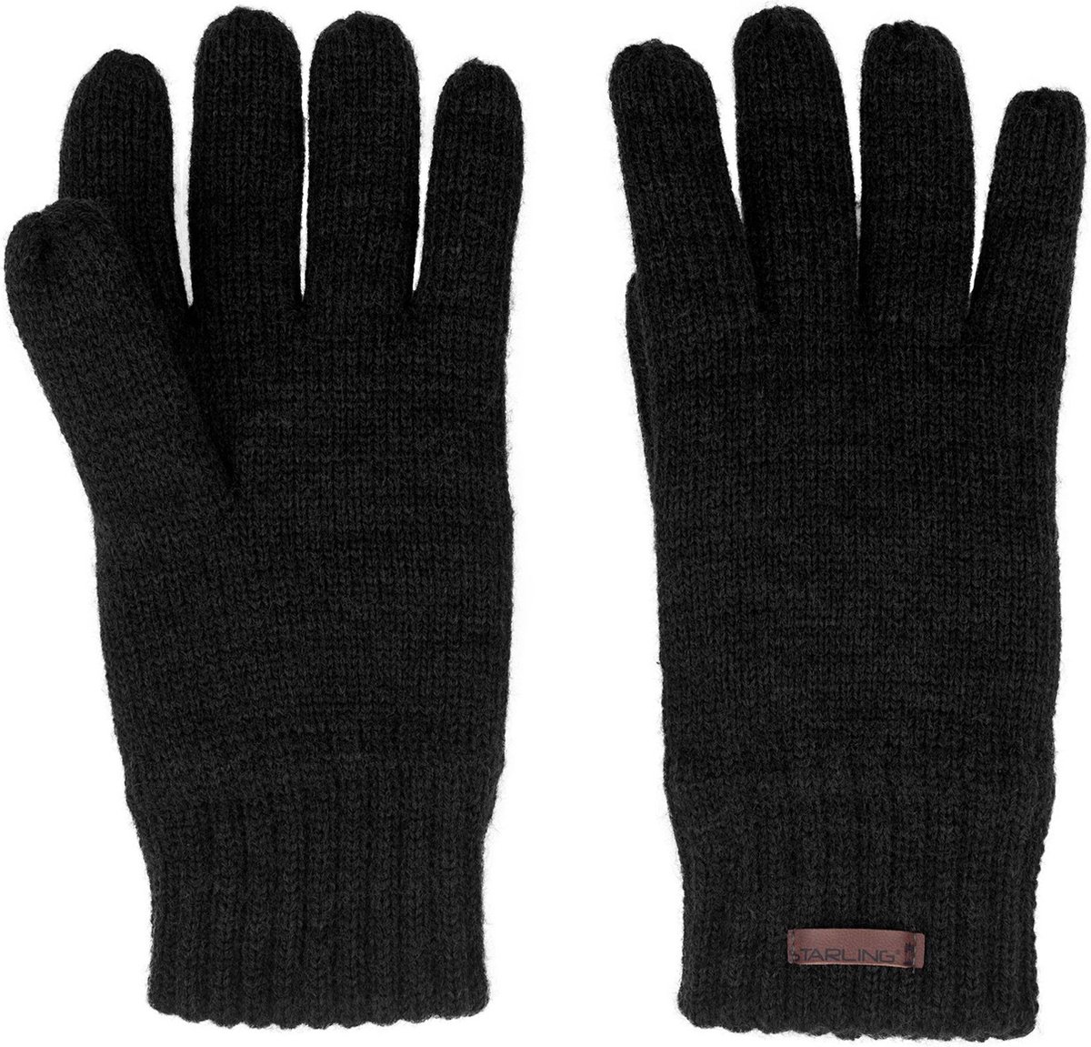 Starling Handschoenen - Gebreid - Volwassenen - Christian - Zwart - Maat XL
