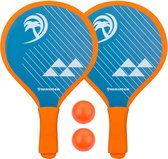 Waimea Beach Peddelbal Set met Foam Grip - Palm Springs - Blauw/Oranje/Wit