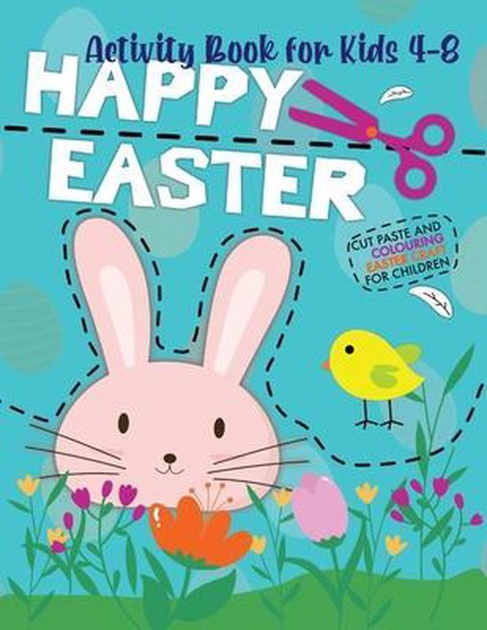 Happy Easter / Activity Book for Kids 48 / Cut Paste and Colouring