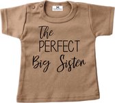 T-shirt met leuke tekst-grote zus-The perfect big sister-Maat 104