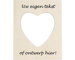 Fotolijst Gepersonaliseerd Cadeau Met Eigen Naam/tekst of ontwerp 24x19cm - hart