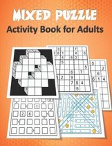 Mixed Puzzle Activity Book for Adults