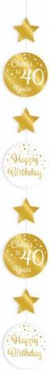 Hanging decoration gold/white - 40