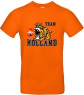 EK voetbal 2021 oranje shirt man/uni maat M - Oranje T-shirt - EK 2021 voetbal - Leeuw Team Holland