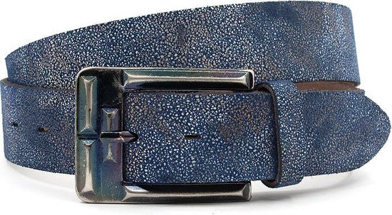 Thimbly Belts Aparte jeans riem blauw - heren en dames riem - 4 cm breed -  Blauw -... | bol.com