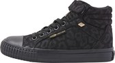 DEE Meisjes sneakers hoog - Zwarte panterprint - maat 35