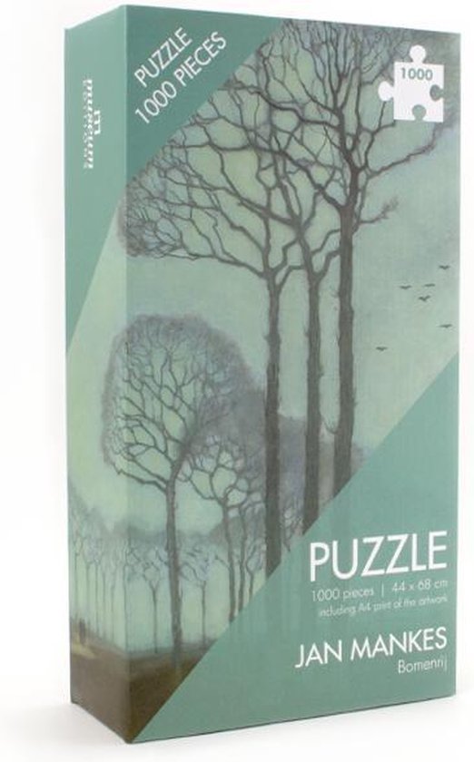Puzzle, 1000 pièces, Jan Mankes, Rangée d'arbres