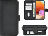 Geschikt voor Samsung Galaxy A32 Hoesje - 4G - Book Case Wallet Zwart Cover