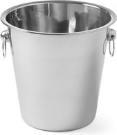 Veluw® Wijnkoeler RVS - Luxe Champagnekoeler - Flessenkoeler met Ringoren - Wijnaccessoires - 3,3 Liter - Ø22x(H)19cm