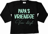 T-Shirt baby-dreumes-papa's vriendje voor altijd-zwart-mint-Maat 104
