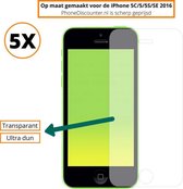 Fooniq Screenprotector Transparant 5x - Geschikt Voor Apple iPhone 5C