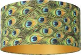 Uniqq Lampenkap velours Pauw Ø 50 cm - 25 cm hoog