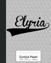 Cursive Paper: ELYRIA Notebook
