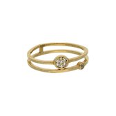 Glow 214.1018 Ring Goud CZ - maat 52