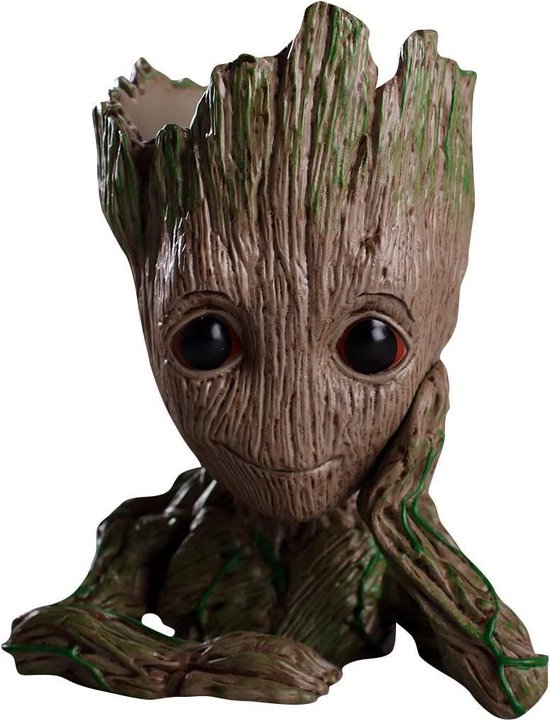 Thematys Baby Groot Vaso Portafiori: Statuetta 11 Cm Da Collezione, Idea Regalo Guardiani Della Galassia