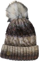 Muts winter dames met pompon - fleece binnenkant