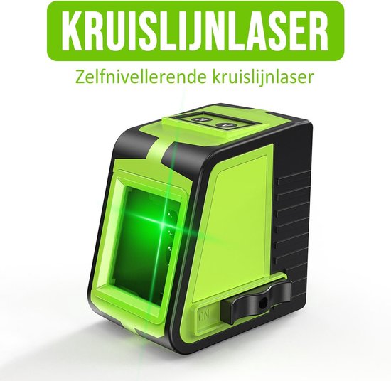 Kruislijnlaser - Groene laser - Magnetisch op te hangen - Bouwlaser-  Waterpas | bol.com