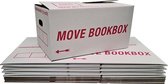Boekendoos professioneel 10 stuks - Vouwen en tape niet nodig - Extra sterke boekendozen - 60kg draagvermogen - Move Bookbox - Autolock