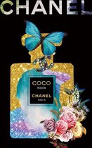 80 x 120 cm - Parfum Coco Noir - Chanel - Glasschilderij - Brands & Fashion