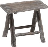J-Line Krukje Brut Chinese Eik Hout Donker Bruin