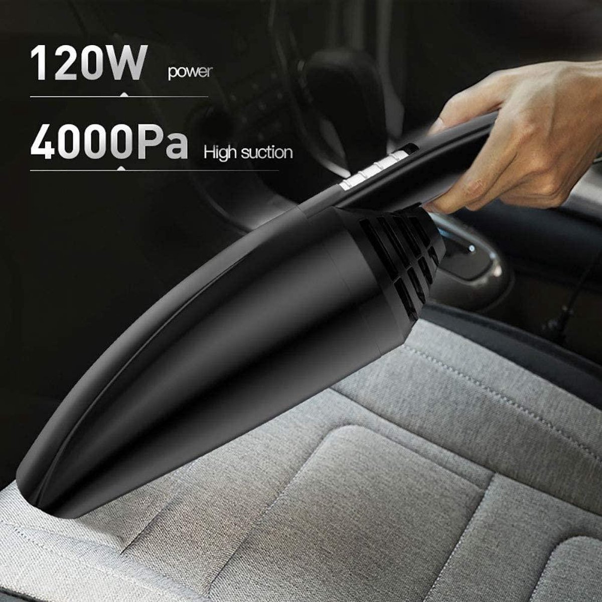 Mini Draagbare Handstofzuiger 4-in-1 Nat & Droog 120W - afbeelding 2