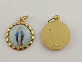Medaille hanger van Hlg. Maria Wonderdadig Goudkleurig 1,9 x 1,9 cm