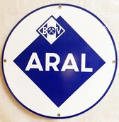 Aral Logo Rond Emaille Bord 30 cm