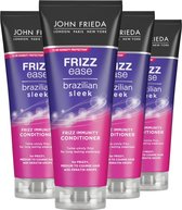 4x John Frieda Frizz Ease Brazilian Sleek Conditioner 250 ml