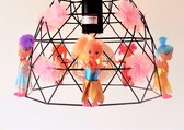 Funnylight Design plafonniere metaal met cute beauty popjes voor de kids slaap kamer