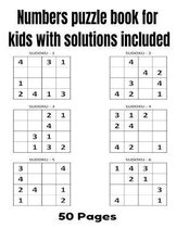 Numbers puzzle book for kids with solutions included